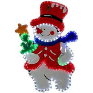 Snowman vedený vianočná dekorácia viedla dekorácia