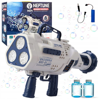 Bublifuk - BAZOOKA BUBBLE GURNEL Svetlo 30 jamiek +tekutina