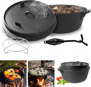 Kotlík na guľáš - BBQ Dutch Oven 7,3 l liatinový hrniec
