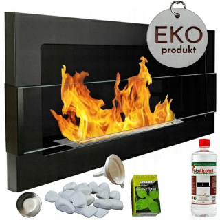 Bio krb 900x400 so skleneným čiernym 90x40 cm + tuv