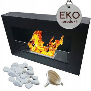 Bio krbová skrinka v plochom 65x40 650x400 Čierne sklo