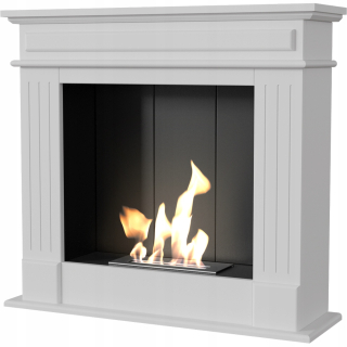 November Bio Fireplace Portal White