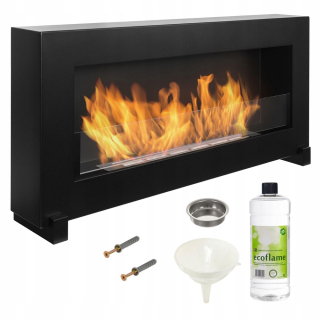 Čierna skrinka Bio krb 90x40 stojaté sklo