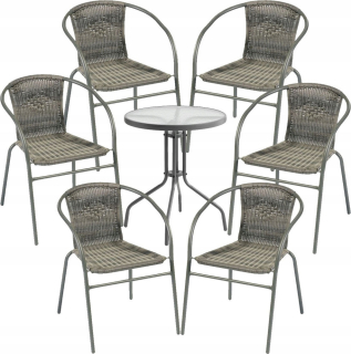 Bistro Bar Terrace Table 6 + stoličky