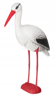 Dekorácia do jazierka - Stork stojaci veľký ako živá záhradná figurína 76 cm