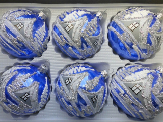 Baubles Glass Bavosles zdobené 80 mm 8 cm 6