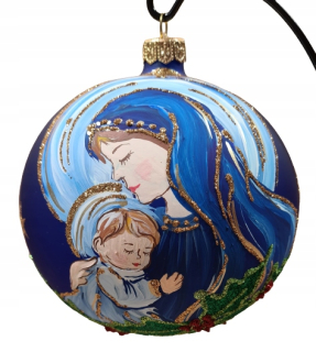 Sklenené posvätenie s odhodlaním, Madonna 12 cm.