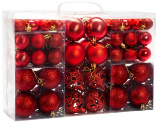 Červený vianočný stromček ODDELENIE 100 PCS