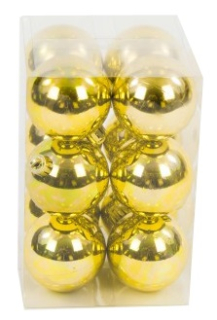NEVYBROVNÉ 6 CM 7XCOLOR BUBBLE BAUBLE 12 PCS