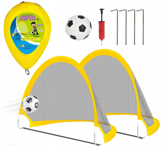 Futbalové príslušenstvo pre deti - SAMOSPRAŠOVACIA FUTBALOVÁ BRANKA, 2 KUSY, DARČEK PRE DETI