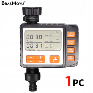 Postrekovač - BRASMOYU 12 typov záhradný zavlažovací časovač s LCD ovládačom zavlažovania