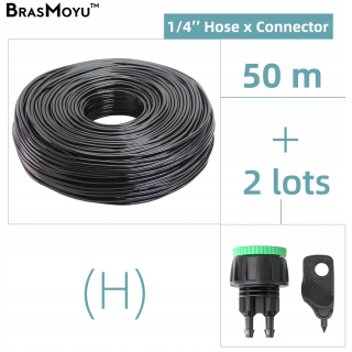Zavlažovanie záhrady - BRASMOYU 5-100M 4/7 mm PVC Garden Wailing Hades