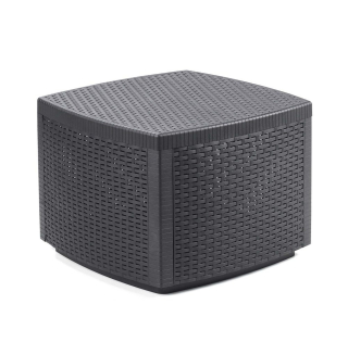 Záhradný box- Hnedý farebný stolík Pouf úložný box naxos