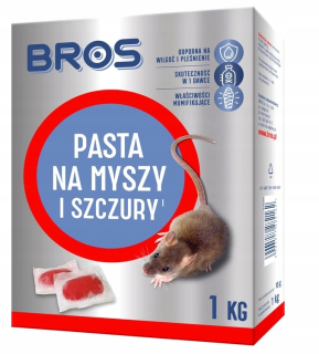 Repelent, plašič pre zvieratá - Bros myš a potkany paste 1 kg