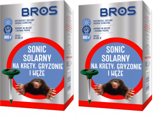 BROS SONIC SOLAR Odpudzovač krtkov 2 ks