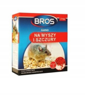 Bros Grain na myšových potkanoch jed Poison labka 3 kg