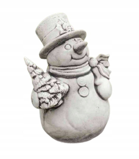 Snowman malá záhrada s betónom