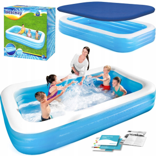 Kryt, folia na bazén - Rodinný nafukovací bazén 305 x 183 x 56 cm 2in1 Bestway 54009
