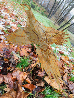 Bažantná záhrada dekorácia Corten Rust Art Industrial