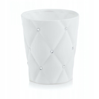 Obal na kvetináč - Zakryte 14 cm bielu keramiku, odtiene šedej a striebra