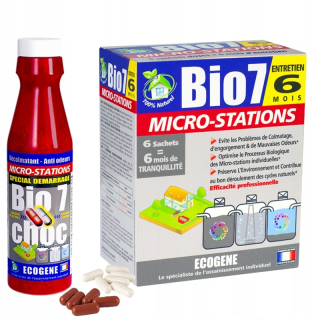 Prostriedok do žumpy, septiku - Bio 7 Choc + Entrietien Micro Oxygen Liečba závodov