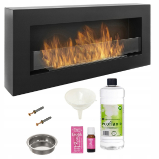 Čierna skrinka Bio krb 90x40 s bezpečným sklom
