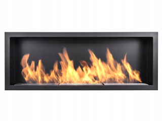 Čierny bio krb s-line 120x46cm široké horáky