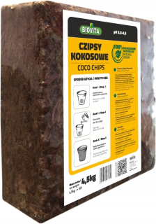 Záhradná pôda - Biovita COCO chipsy kokosové chipsy 4,5kg 50L vozíky