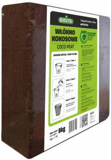 Záhradná pôda - Biovita Coco Coconut Fiber 10 mm briqueta 5 kg 70L