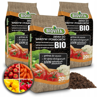 Záhradná pôda - Biovita Zem pre zeleninu a paradajky Bio 60L