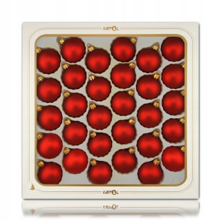 BAUBLES 6 cm/30ks červené vianočné sklenené podložka