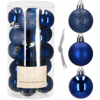 Vianočný stromček Baubles nonast -nasty Blue 20 ks.