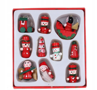 Detské hračky Baubles na vianočný stromček drevo z13