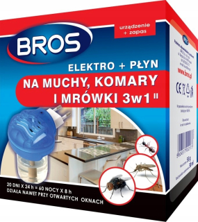 Repelent proti hmyzu - Bros Elektro 3in1 pre muchy, mravce komáre, set