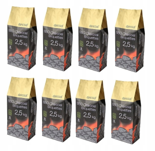Drevená briketa pre BBQ Dancoal 8 x 2,5 kg