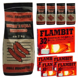 Briquette s uhlím + Balíček XL Fireplace