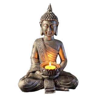 Držiak sviečok Buddha na miestnosti so sochárstvom Tealight