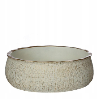 Obal na kvetináč - Keramická misa z krémovej opony 24 cm