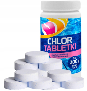 Bazénová chémia - BAZÉNOVÁ CHEMIKÁLIA do BAZÉNOVÝ CHLOR LONG tabs 200g 1kg