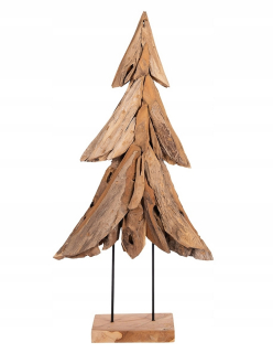 Teak drevený vianočný stromček 118 cm