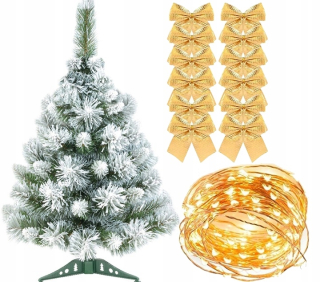 Vianočný stromček borovica Anna Szronyna - 50 cm+luky+lampy