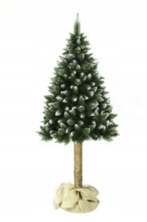 Vianočný stromček Diamond Pine na kufri 1660 cm trblietavý sneh
