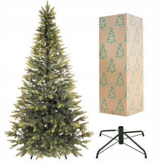 Vianočný stromček prírodný smrek PE Deluxe + stojan 180 cm