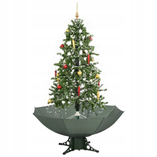 Snehový vianočný stromček zelený 170 cm 60led