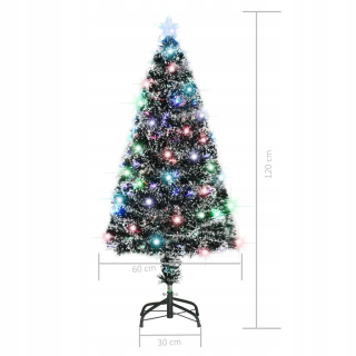 Umelý vianočný stromček 15 LED + sklenené vlákno 120 cm