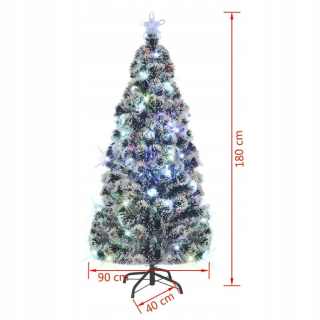 Umelý vianočný stromček 39 LED 180 cm sklenené vlákno