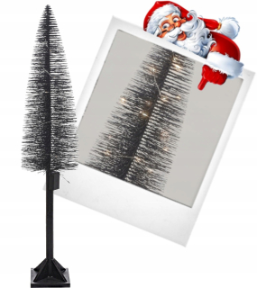 Umelý vianočný strom čierny strom Glamour Style 120 cm