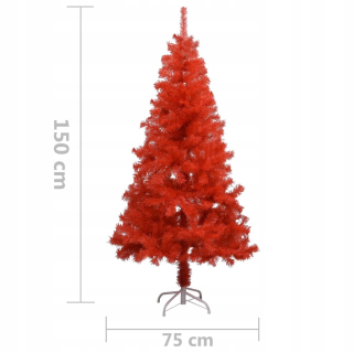 Červený umelý vianočný stromček 150 cm + stojan