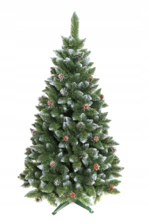 Umelý vianočný stromček Diamantové kužele trblietky 180 cm