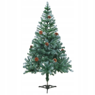Umelý vianočný stromček + LED žiarovky 150 cm + kužele